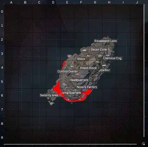 Rebirth Island death zones map