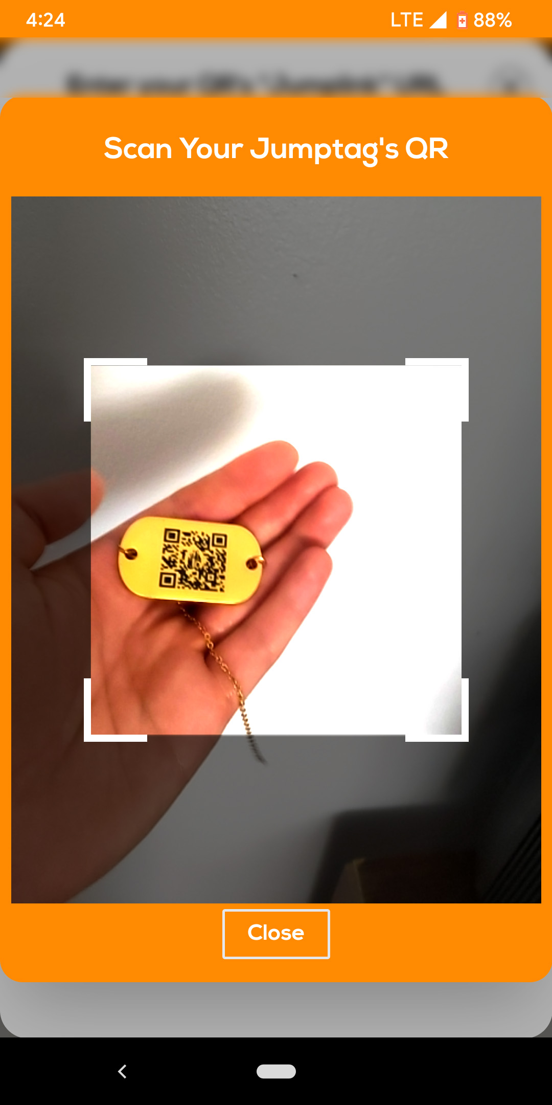 UX scan registration flow